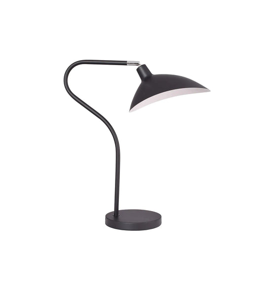Metal Study Lamp with Matte Black Base – Adjustable Desk Lamp for Study, Office & Home